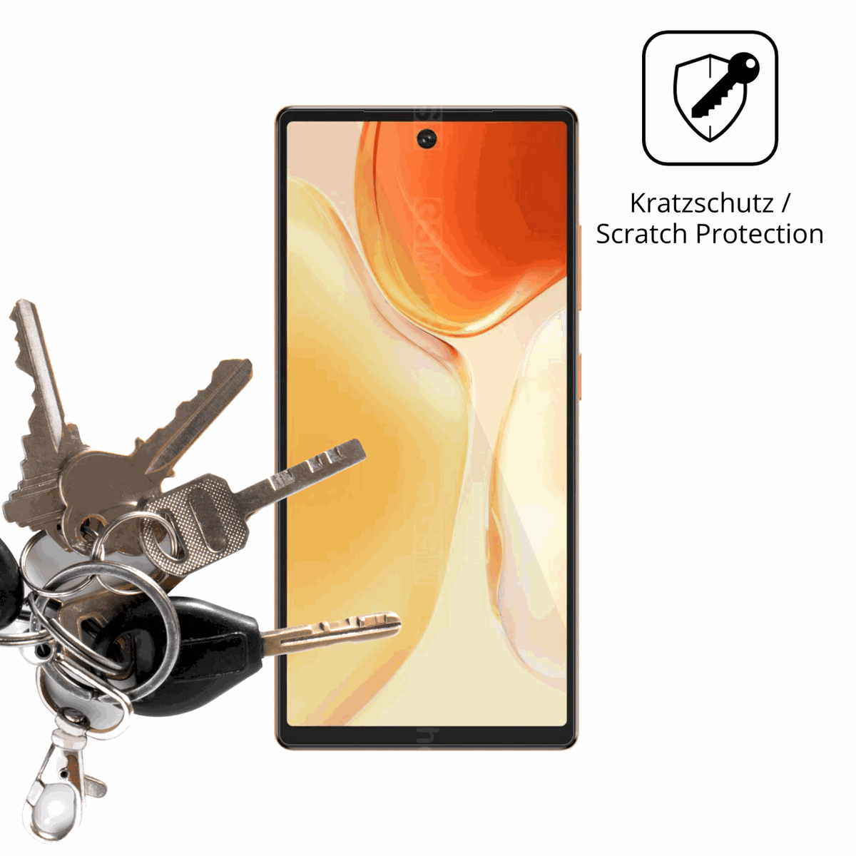 4x Schutzfolie klar für Oukitel C66 Display-Schutzfolie