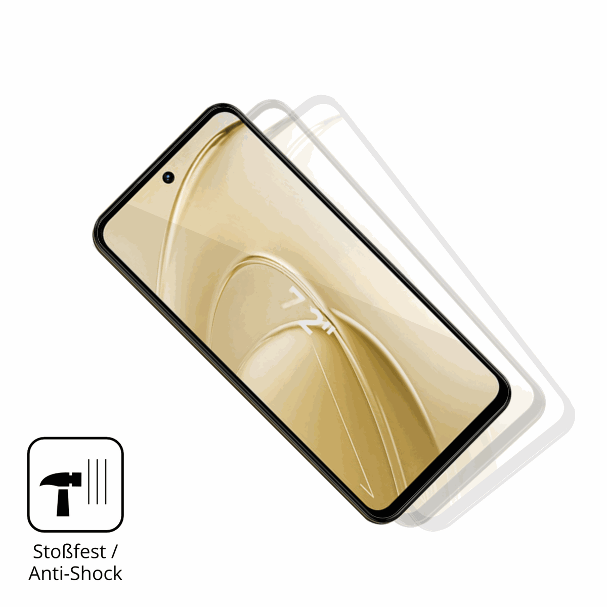 Schutz gegen Kratzer auf dem Oukitel C68 Plus Glas durch Schlüssel, Stöße gegen die Tischkante oder Stürze