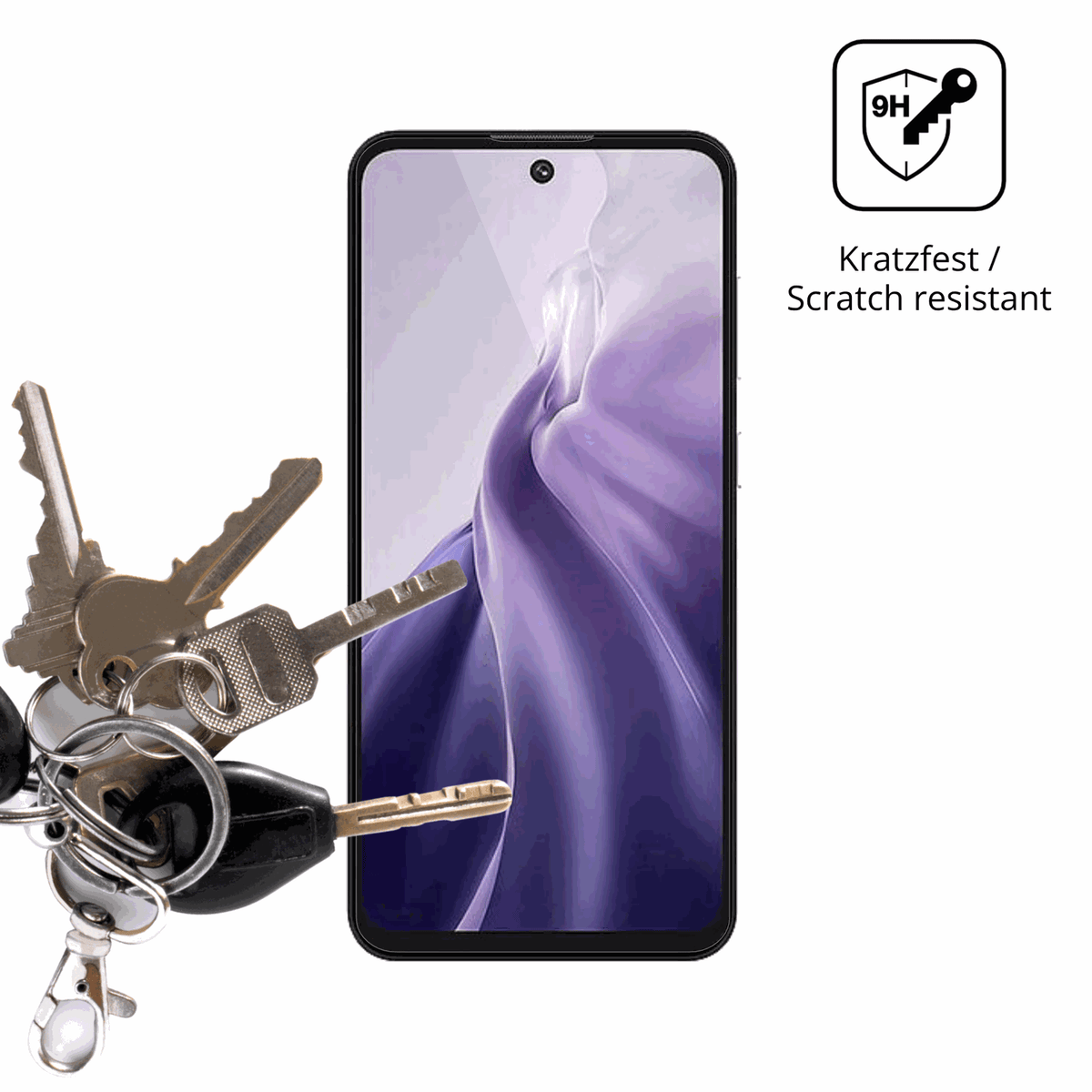 dipos Displayschutz für oukitelc69, transparente Oberfläche, perfekte Passform auch für die Rundungen
