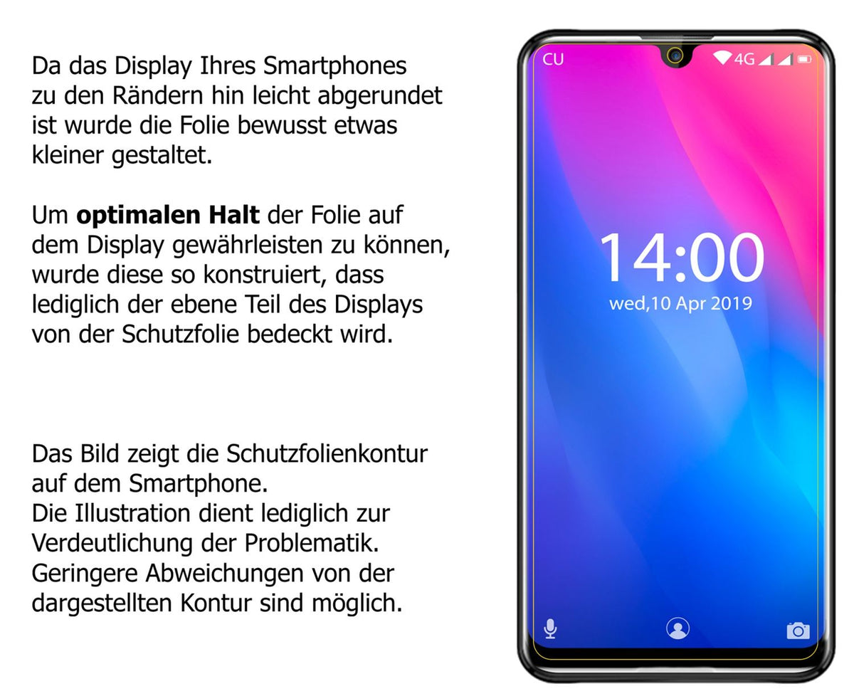 Blickschutzfolie für Oukitel K9 matt Schutzfolie Privacy