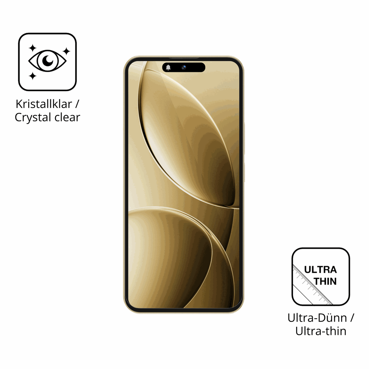 Dünne und klare Folie passend zugeschnitten für oukitelp1 pro