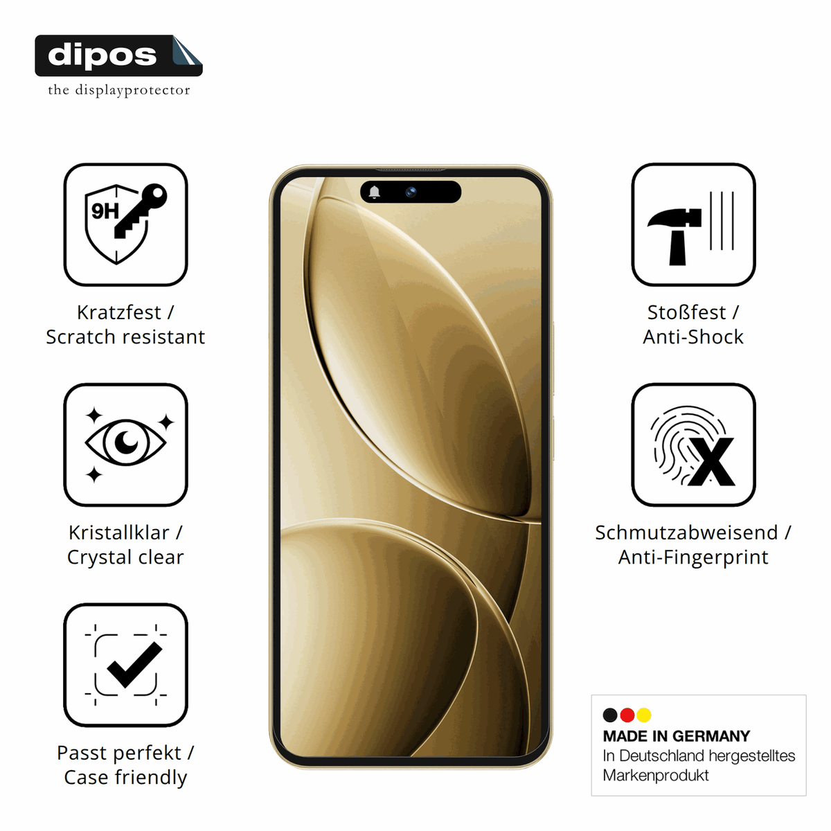 Displayschutz hergestellt in Deutschland, höchste Qualität made in Germany
