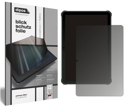 Blickschutzfolie von dipos passend für Oukitel RT1, präziser Zuschnitt und blasenfrei montiert