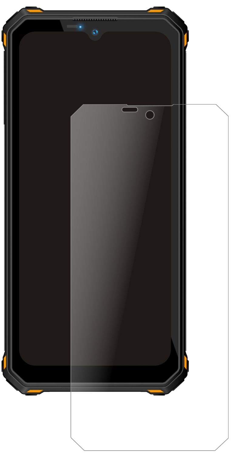 OukitelW15 mit aufgebrachter dipos Panzerfolie, die lästige Fingerabdrücke minimiert