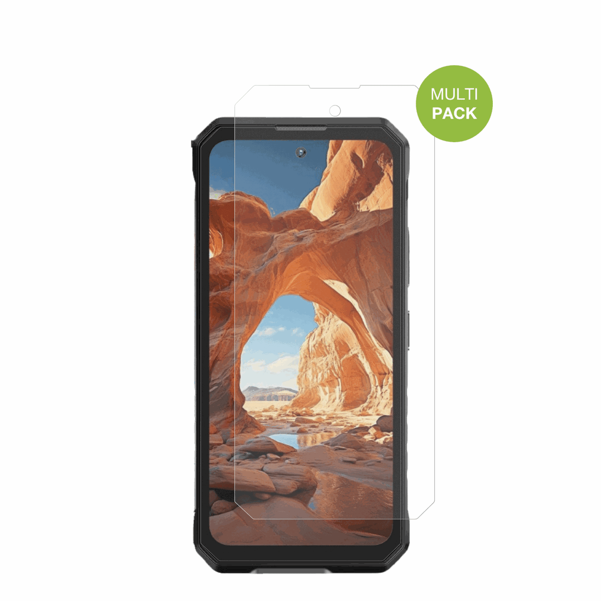 OukitelWP58 Pro mit aufgebrachter dipos Displayschutzfolie, die lästige Fingerabdrücke minimiert