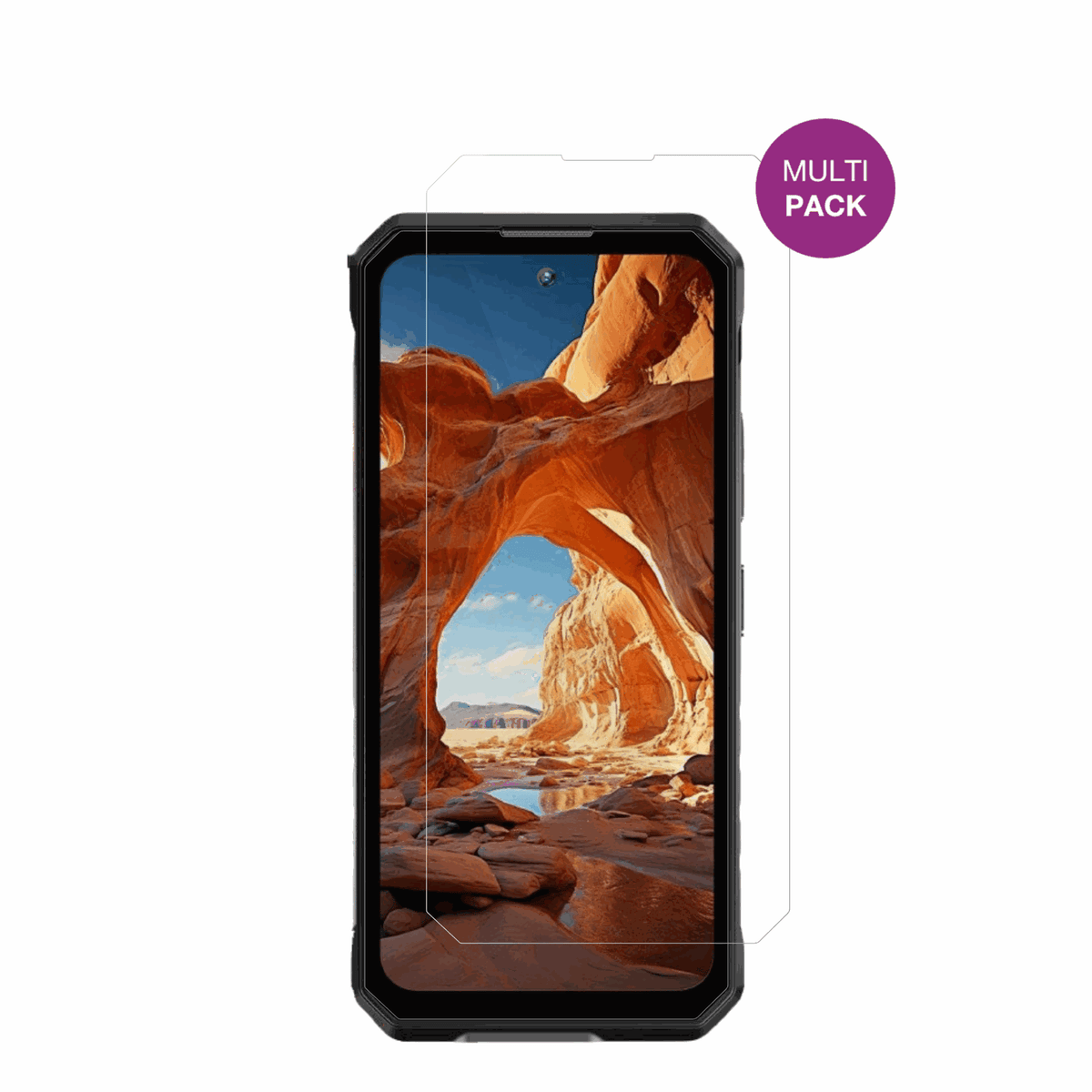 OukitelWP58 Pro mit aufgebrachter dipos Displayschutzfolie, glasklare Darstellung ohne Einschränkungen