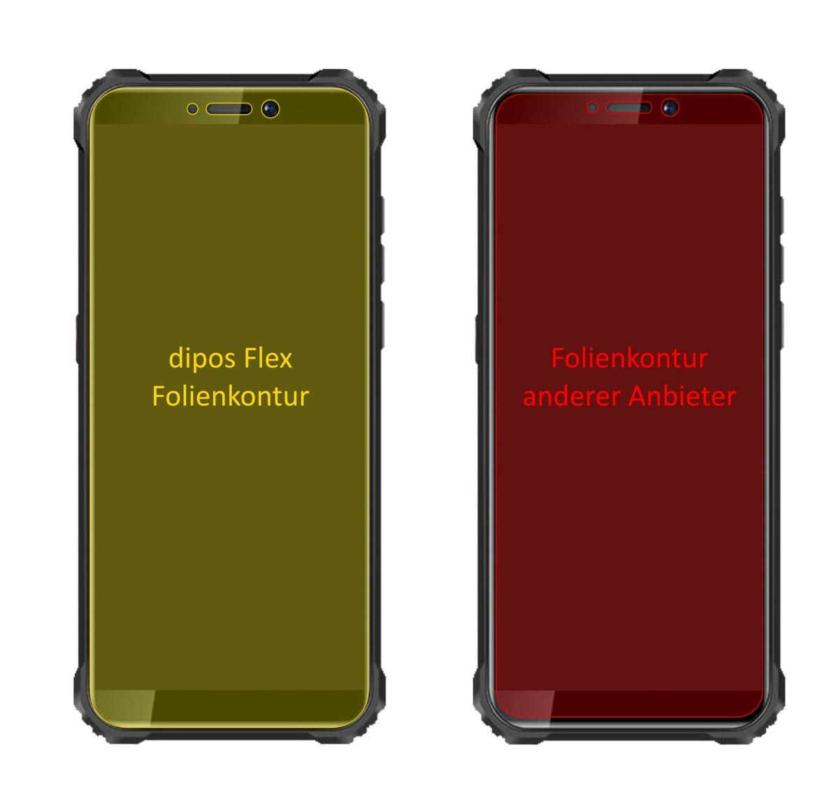 3x 3D Full Cover Schutzfolie für Oukitel WP5 Pro (2020)