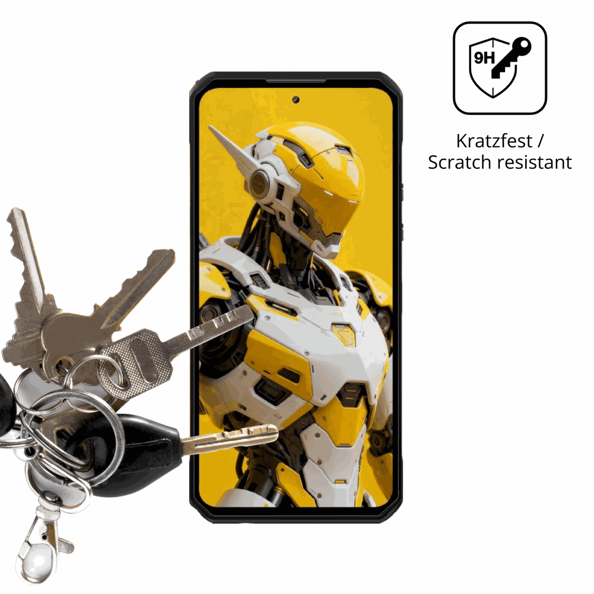 dipos Displayschutz für OUKITEL WP60 5G, transparente Oberfläche, perfekte Passform auch für die Rundungen