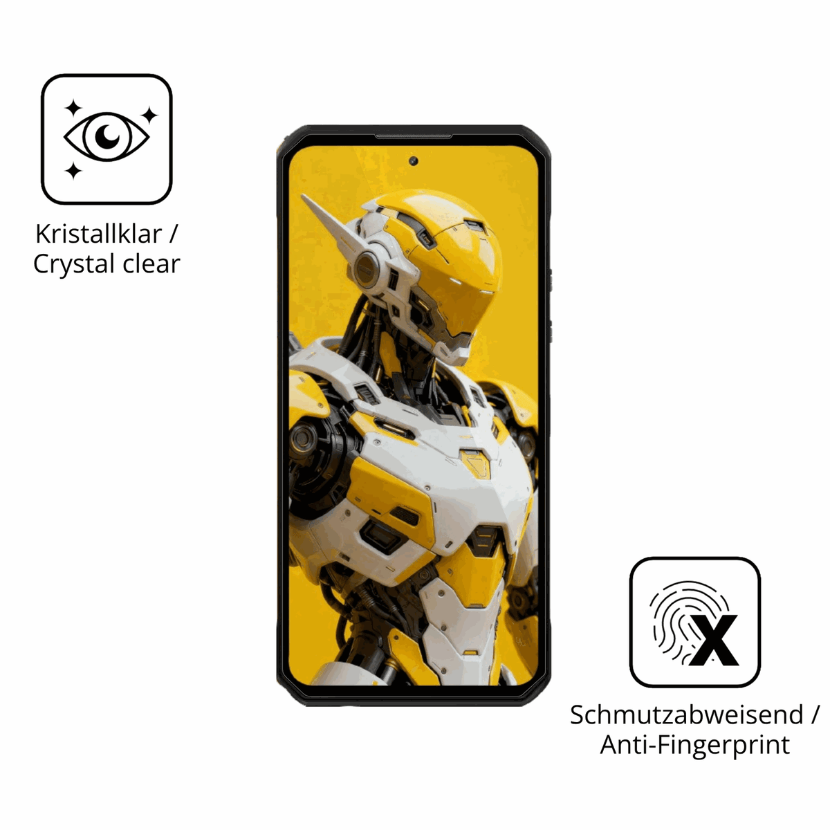 Flexible TPU-Folie passend zugeschnitten für OUKITEL WP60 5G, vollständige Abdeckung