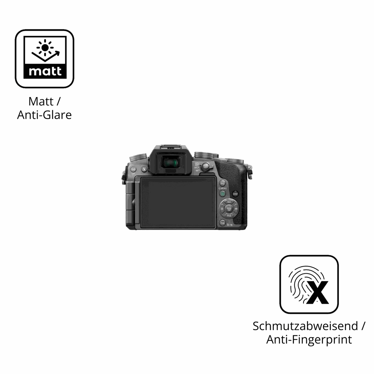 4x Schutzfolie matt für Panasonic DMC-G7 Display-Schutzfolie