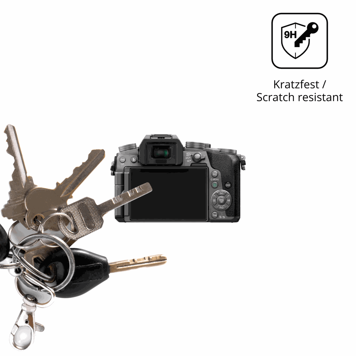 2x 9H Schutzfolie für Panasonic DMC-G7 Panzerfolie