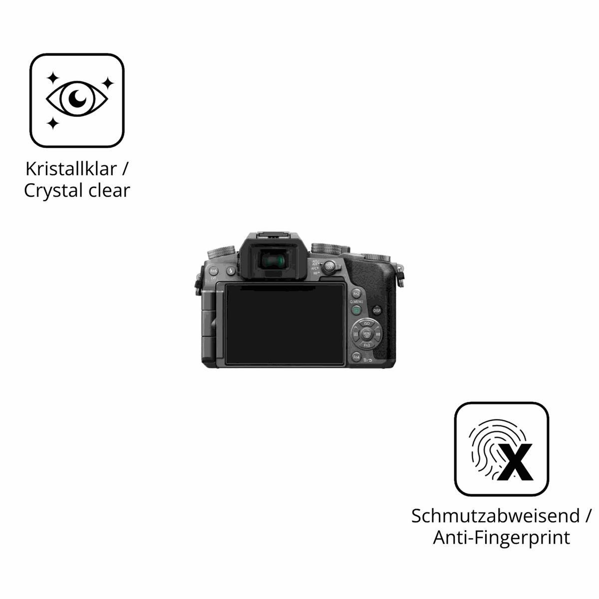 2x 9H Schutzfolie für Panasonic DMC-G7 Panzerfolie