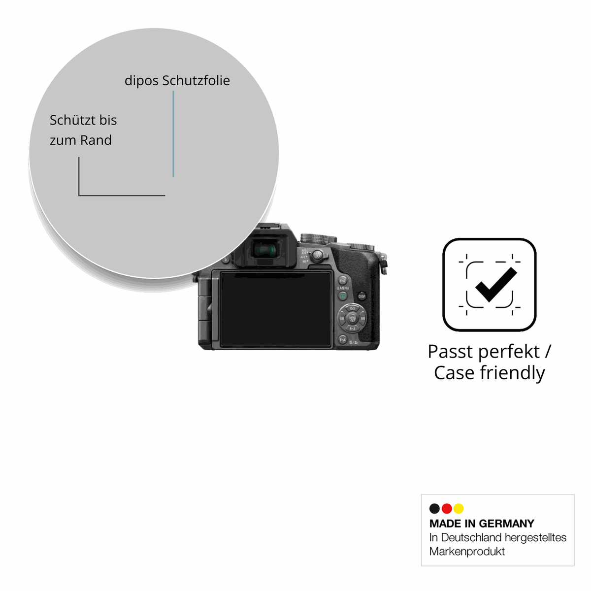 2x 9H Schutzfolie für Panasonic DMC-G7 Panzerfolie