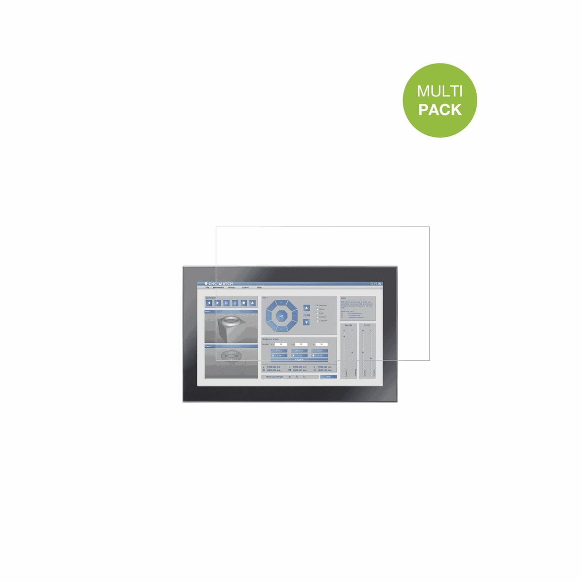 2x Schutzfolie matt für Panelmaster 2182 21.5 Display-Schutzfolie