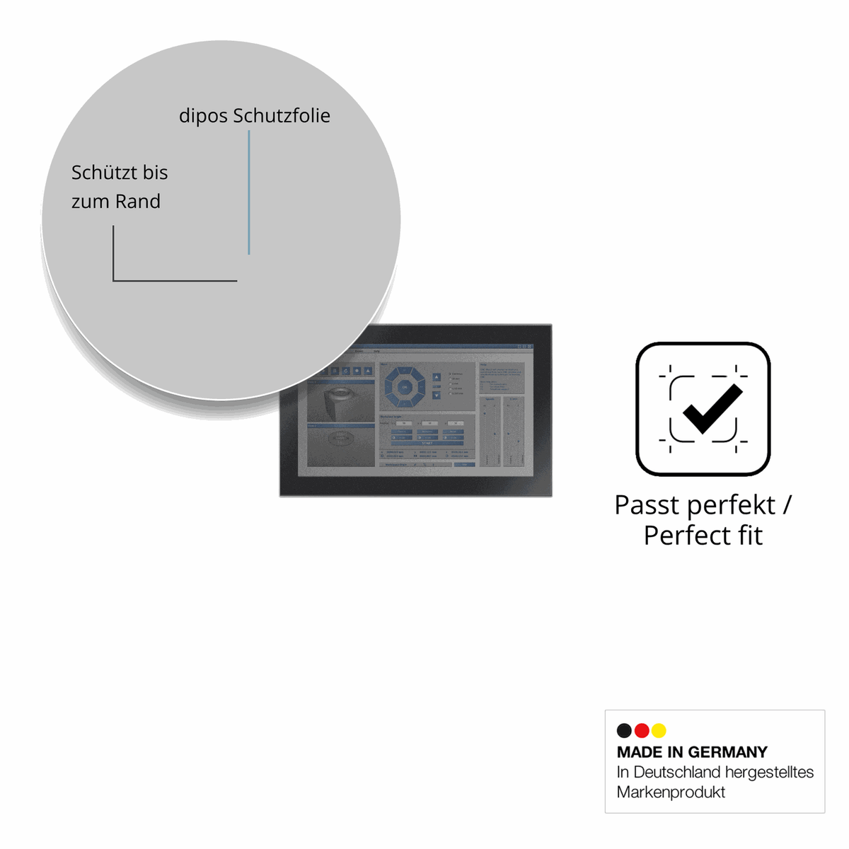 Blickschutzfolie für Panelmaster 2182 21.5 matt Schutzfolie Privacy
