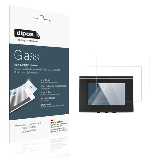 Klare Displayschutzfolie von dipos passend für CrossControl CCpilot V700, 9H kratzfest und blasenfrei montiert