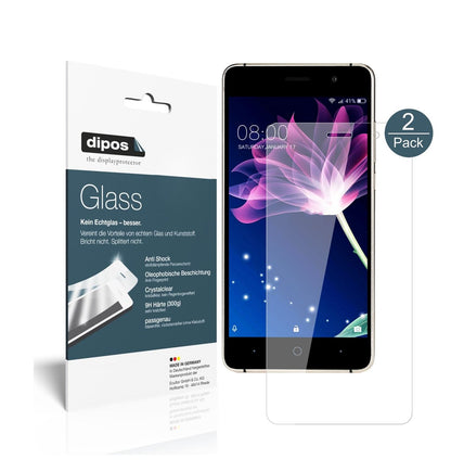 Klare Displayschutzfolie von dipos passend für Doogee X10, 9H kratzfest und blasenfrei montiert