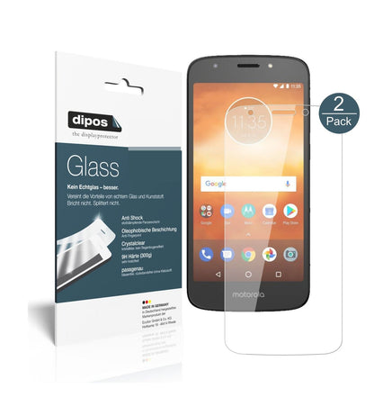 Klare Displayschutzfolie von dipos passend für Motorola Moto E5 Play MSM8917, 9H kratzfest und blasenfrei montiert