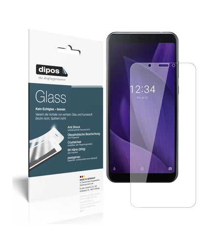 Klare Displayschutzfolie von dipos passend für Sharp Aquos V, 9H kratzfest und blasenfrei montiert