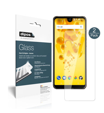 Klare Displayschutzfolie von dipos passend für Wiko View 2 Pro, 9H kratzfest und blasenfrei montiert