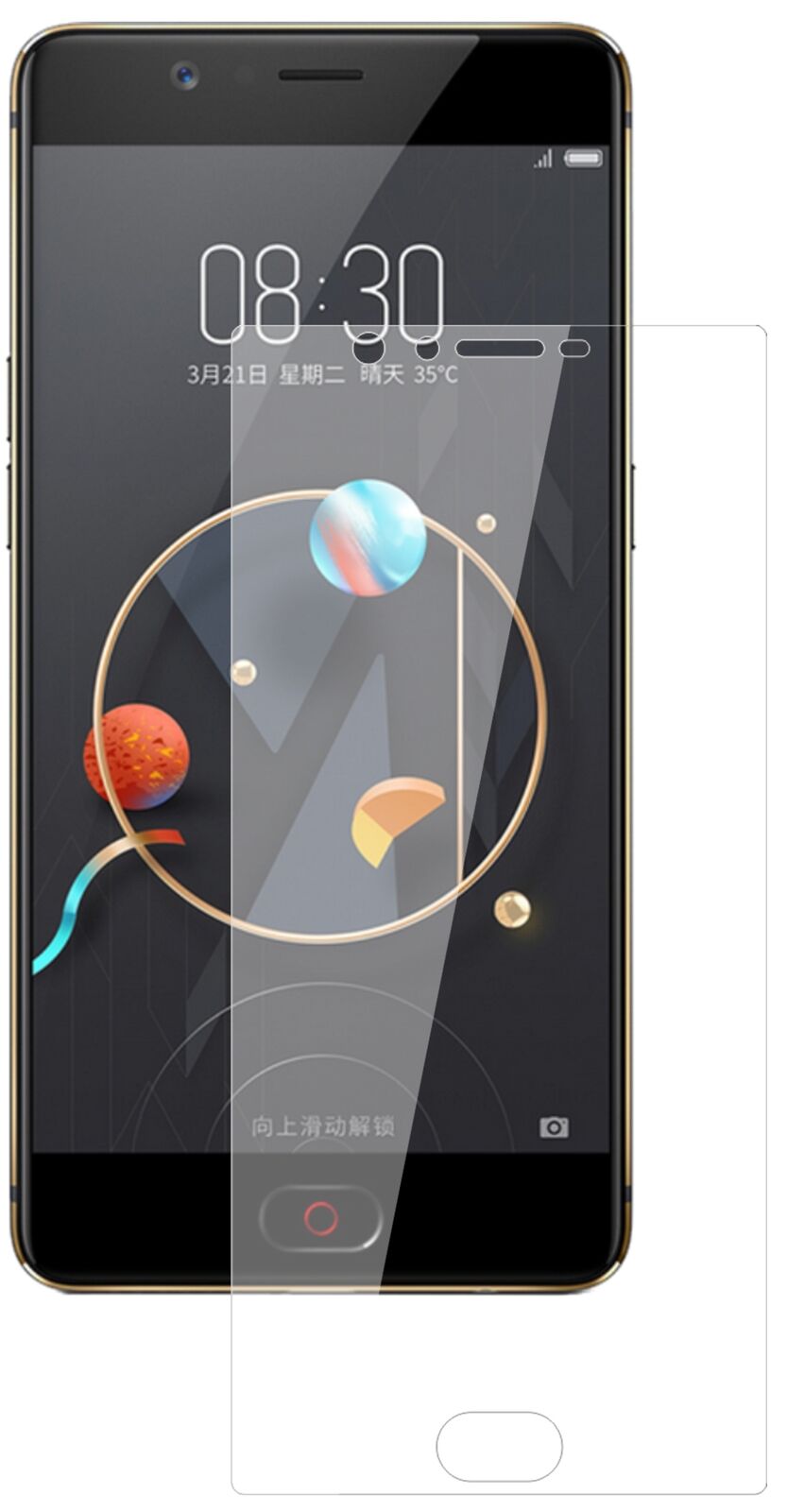 Klare Displayschutzfolie von dipos passend für ZTE Nubia M2 Lite, 9H kratzfest und blasenfrei montiert