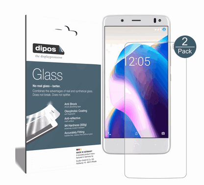 Matte Displayschutzfolie von dipos passend für BQ Aquaris U2, 9H kratzfest und blasenfrei montiert