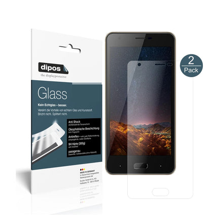 Matte Displayschutzfolie von dipos passend für Doogee X20, 9H kratzfest und blasenfrei montiert