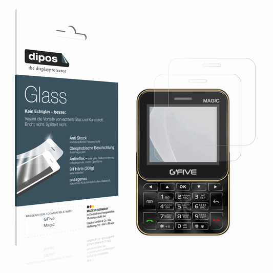 Matte Displayschutzfolie von dipos passend für GFive Magic, 9H kratzfest und blasenfrei montiert