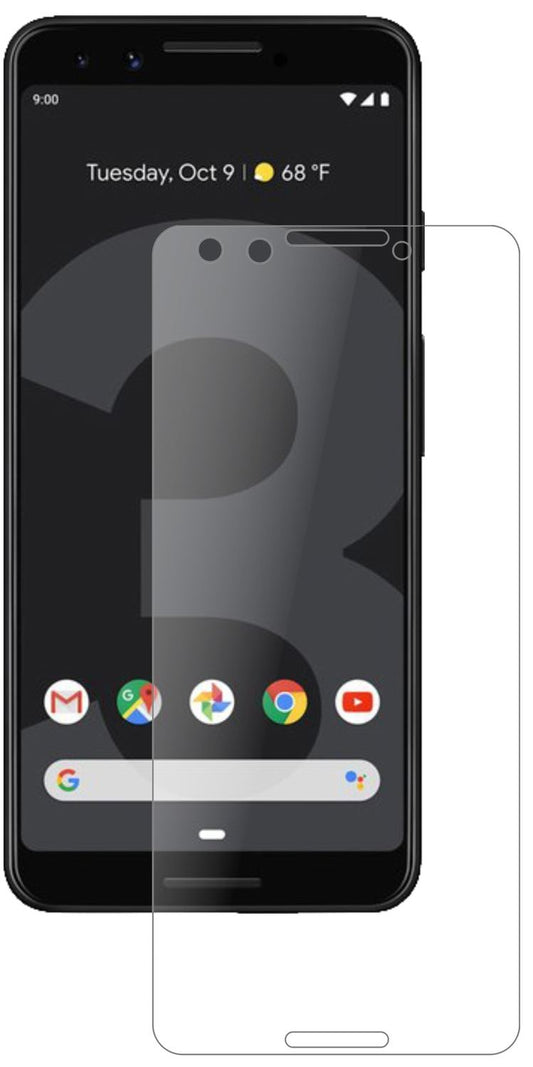 Matte Displayschutzfolie von dipos passend für Google Pixel 3, 9H kratzfest und blasenfrei montiert
