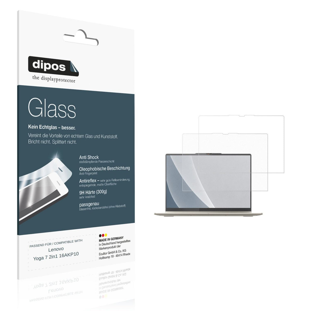 Displayschutz hergestellt in Deutschland, höchste Qualität made in Germany