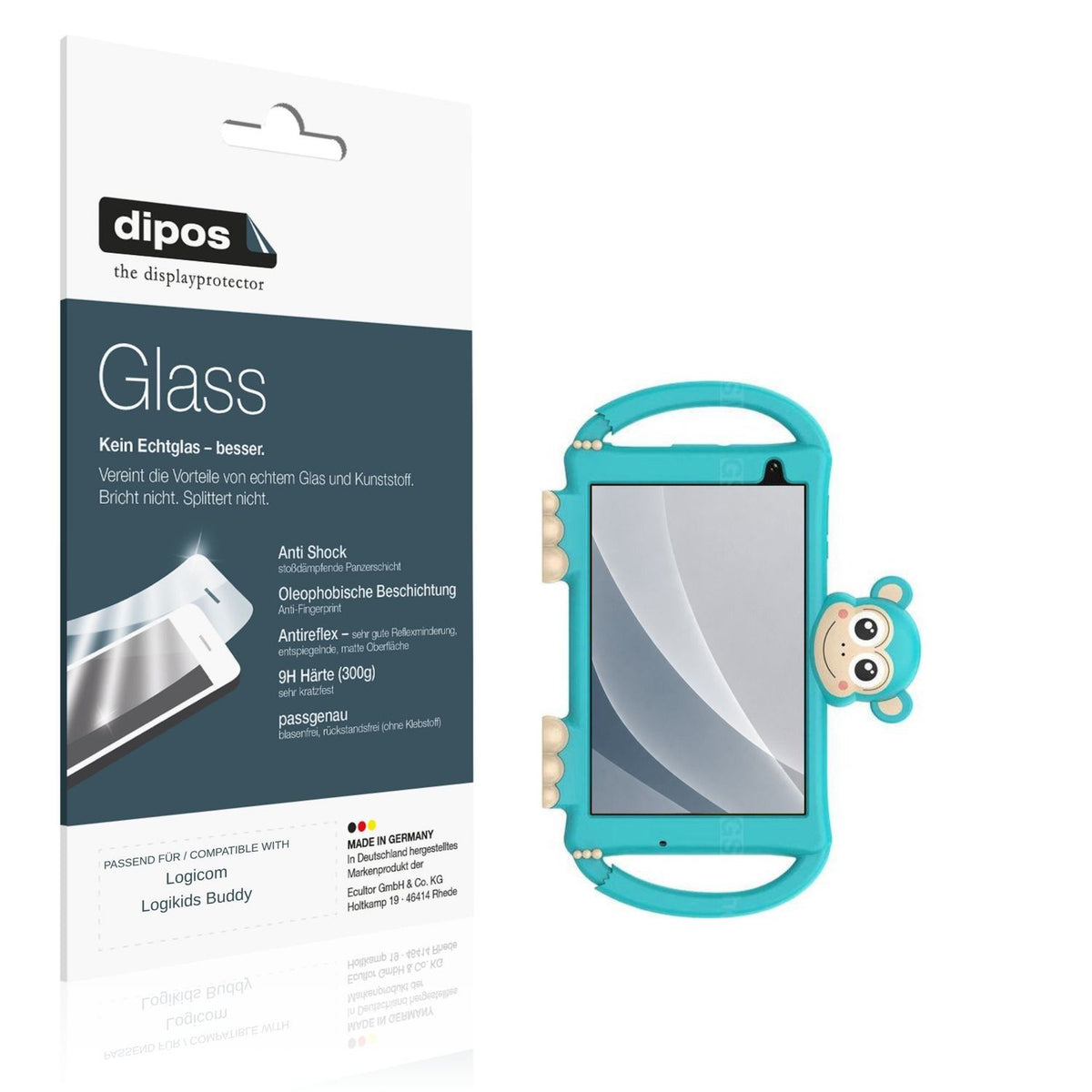 Matte Displayschutzfolie von dipos passend für Logicom Logikids Buddy, 9H kratzfest und blasenfrei montiert