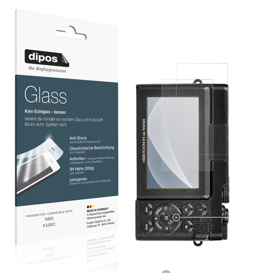 Matte Displayschutzfolie von dipos passend für NBD K100C, 9H kratzfest und blasenfrei montiert