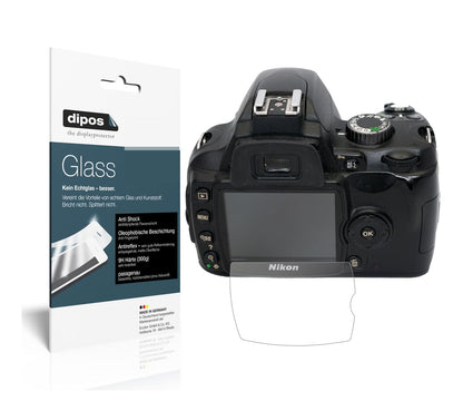 Matte Displayschutzfolie von dipos passend für Nikon D60, 9H kratzfest und blasenfrei montiert