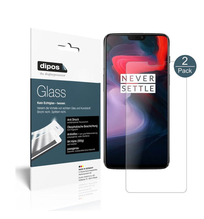 Matte Displayschutzfolie von dipos passend für OnePlus 6, 9H kratzfest und blasenfrei montiert
