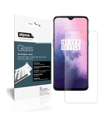 Matte Displayschutzfolie von dipos passend für OnePlus 7, 9H kratzfest und blasenfrei montiert