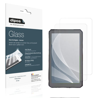 Matte Displayschutzfolie von dipos passend für RiderNav R7M, 9H kratzfest und blasenfrei montiert