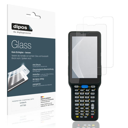 Matte Displayschutzfolie von dipos passend für Unitech HT730, 9H kratzfest und blasenfrei montiert