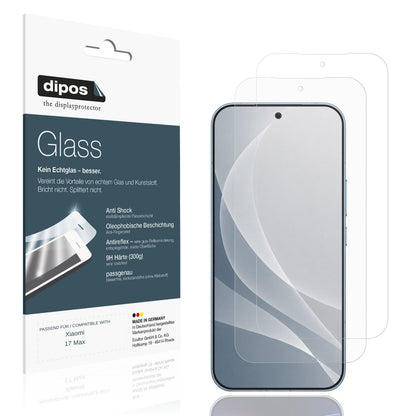 Matte Displayschutzfolie von dipos passend für Xiaomi 17 Max, 9H kratzfest und blasenfrei montiert