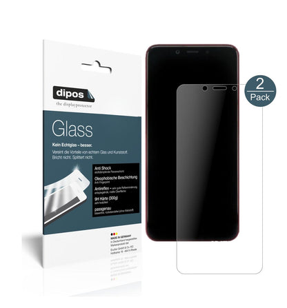 Matte Displayschutzfolie von dipos passend für Xiaomi Mi A2, 9H kratzfest und blasenfrei montiert