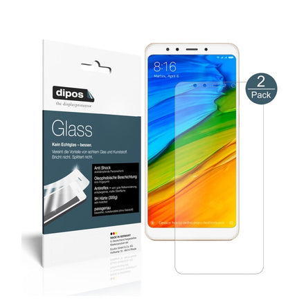 Matte Displayschutzfolie von dipos passend für Xiaomi Redmi 5 Plus, 9H kratzfest und blasenfrei montiert