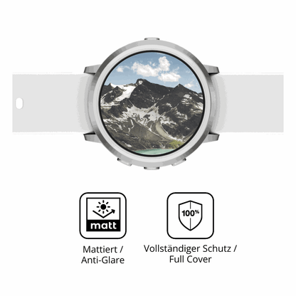 Flexible TPU-Folie passend zugeschnitten für Pebble Round 2, vollständige Abdeckung