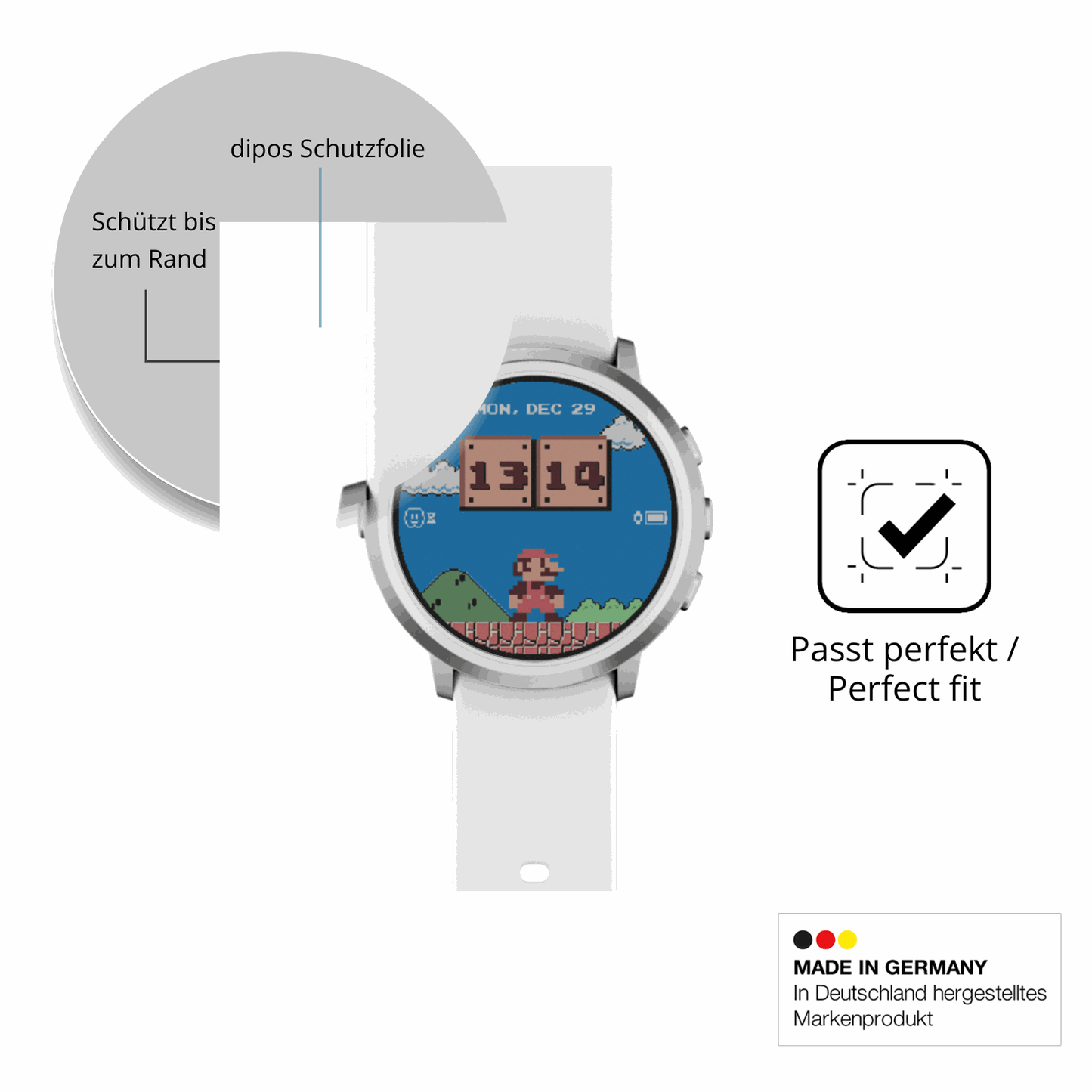 Besonders flexibler Displayschutz mit Anti-Shock-Schicht im Materialmix