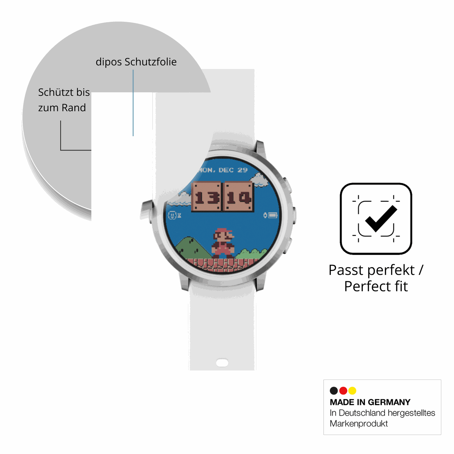 Besonders flexibler Displayschutz mit Anti-Shock-Schicht im Materialmix