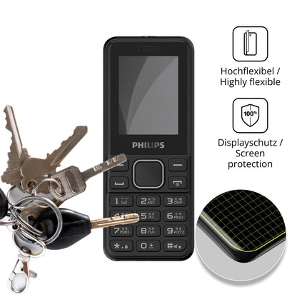 dipos Displayschutz für Philips E2103, mit Blickschutzfilter und perfekter Passform auch für die Rundungen