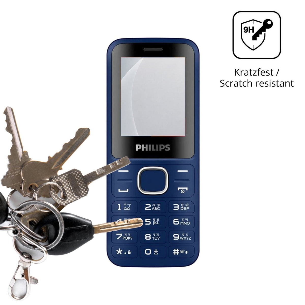 dipos Displayschutz für Philips E2104, mattierte Oberfläche, robuste Festigkeit und perfekte Passform