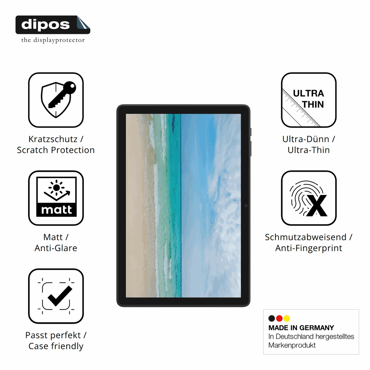 Displayschutz hergestellt in Deutschland, höchste Qualität made in Germany