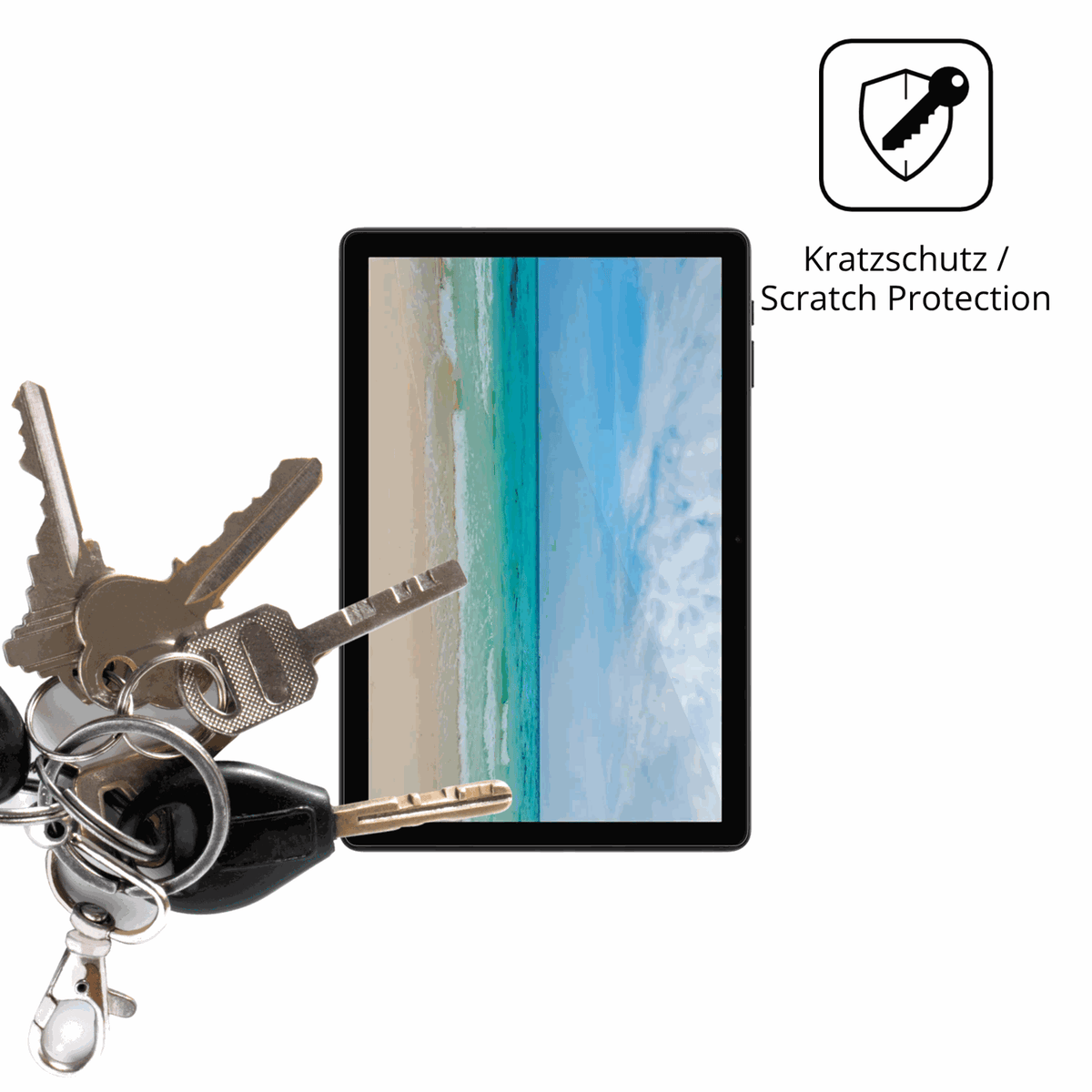 Schutz gegen Kratzer auf dem Philips T7305 Glas durch Schlüssel oder Ähnliches