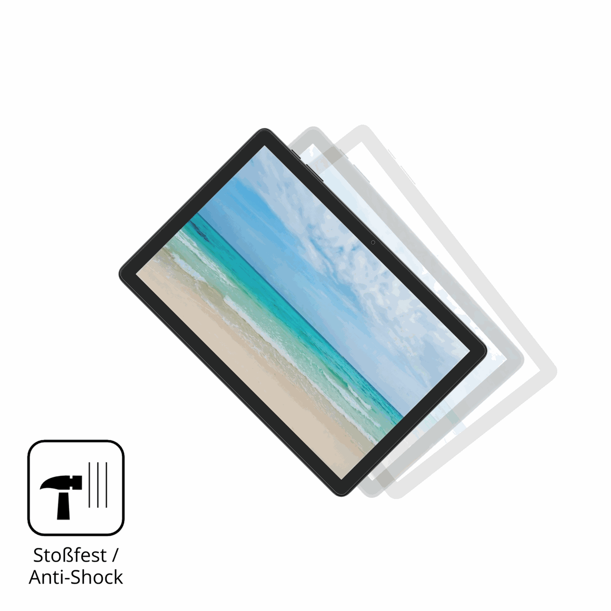 Schutz gegen Kratzer auf dem Philips T7305 Glas durch Schlüssel, Stöße gegen die Tischkante oder Stürze