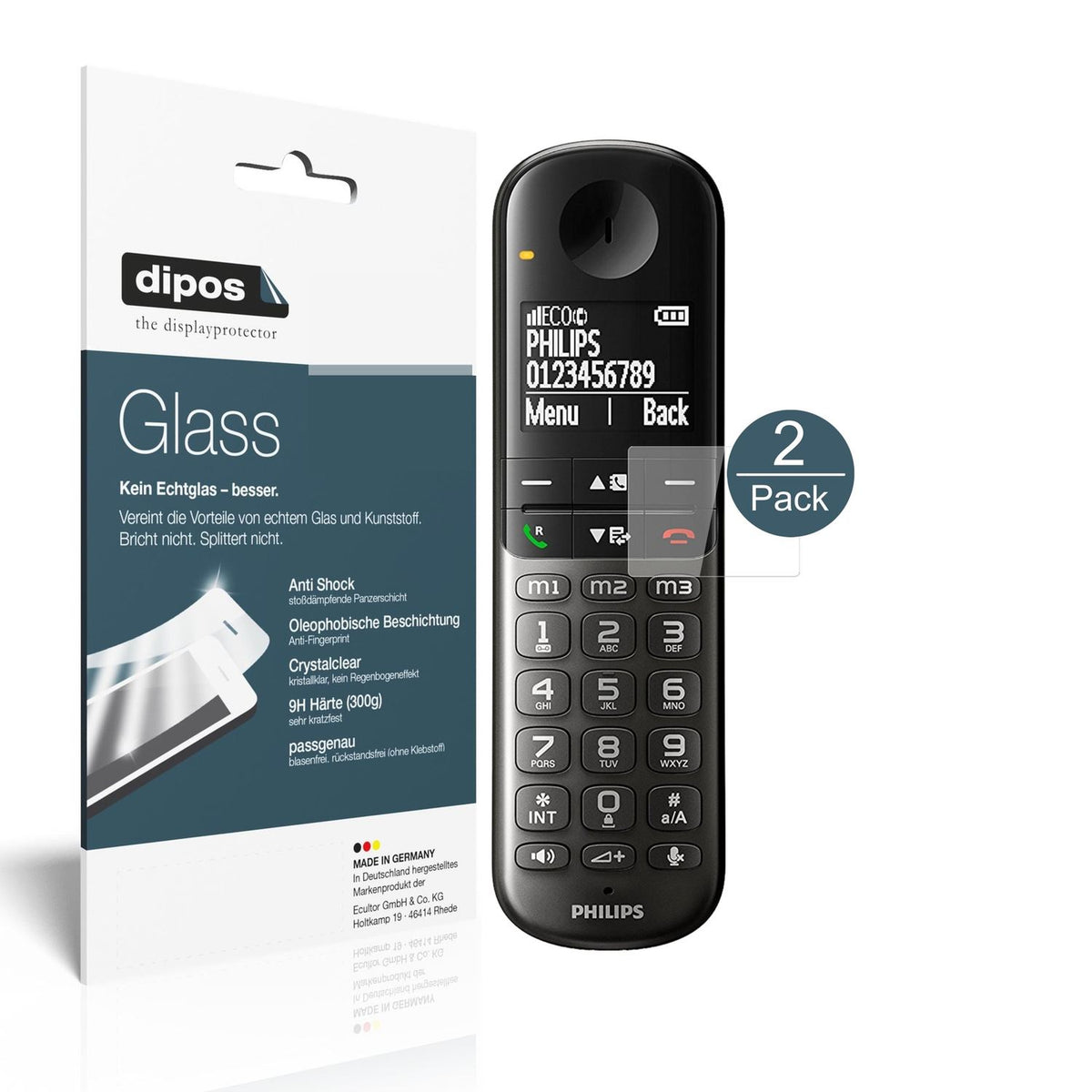 Perfekte Passform und ultimative Qualität: Unser 9H Panzerglas bietet Schutz für Philips-XL495