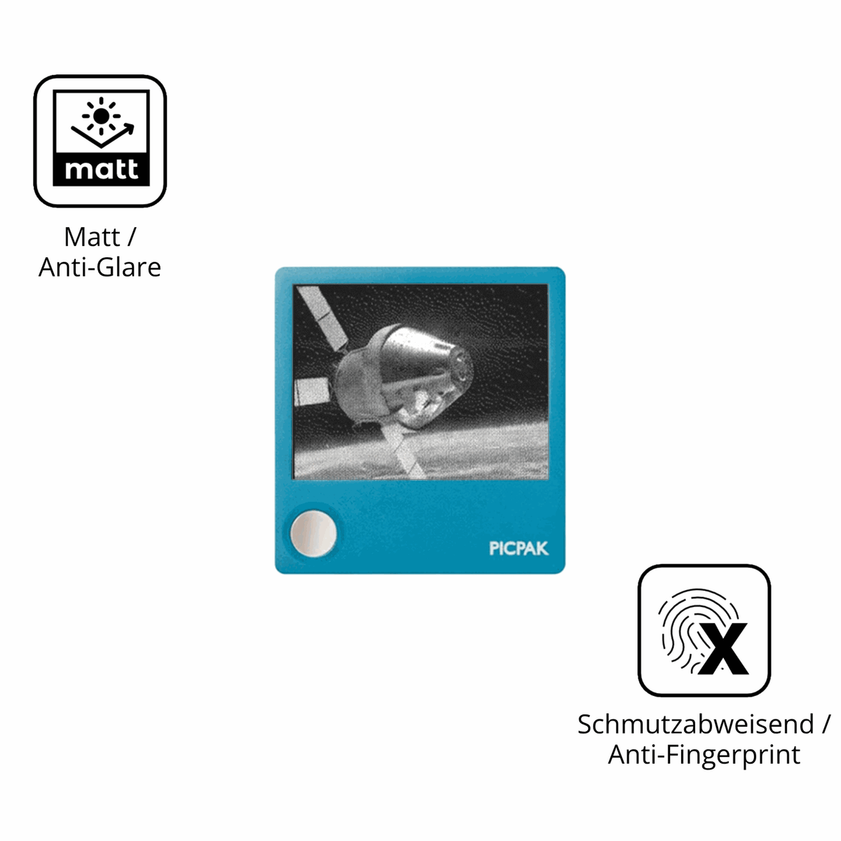 9H Hartbeschichtete, flexible Folie passend zugeschnitten für PicPak E-Ink Display